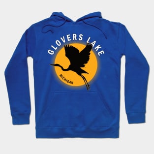 Glovers Lake in Michigan Heron Sunrise Hoodie